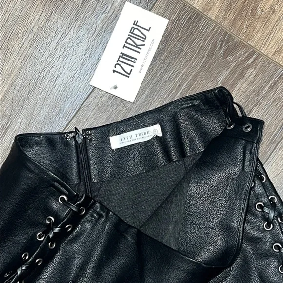 12th Tribe Tie Breaker Faux Leather Shorts 🔥 - Picture 7 of 8